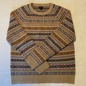 J. Crew Fair Isle Crewneck Sweater size L